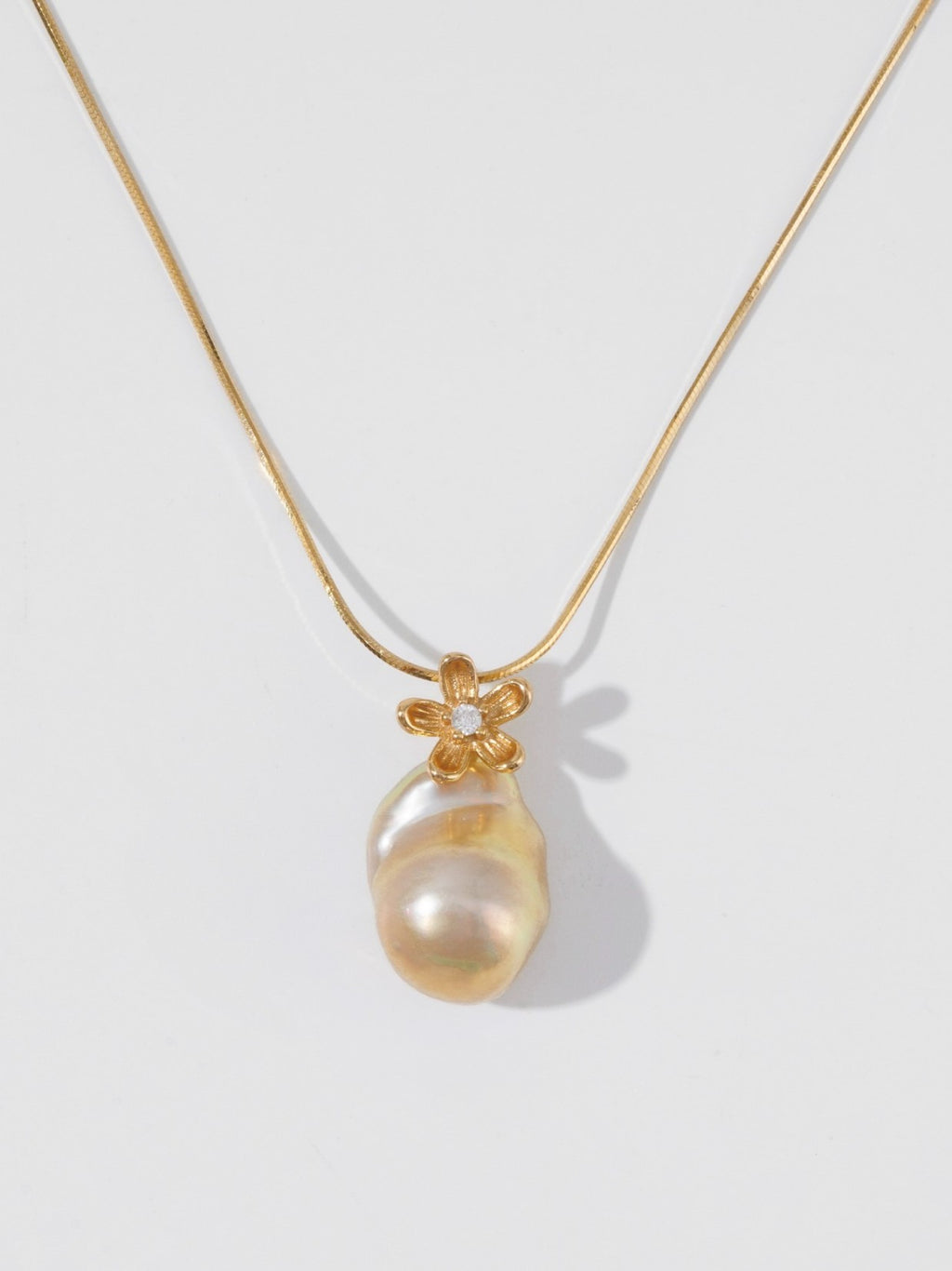 Baroque Pearl Flower Necklace