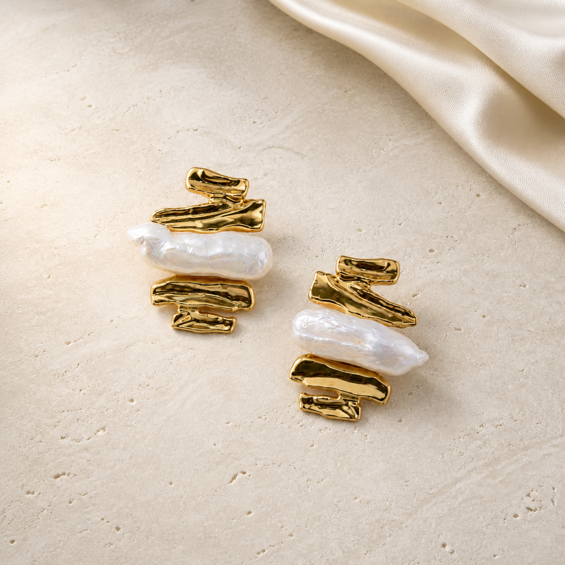 Molten Pearl Earrings