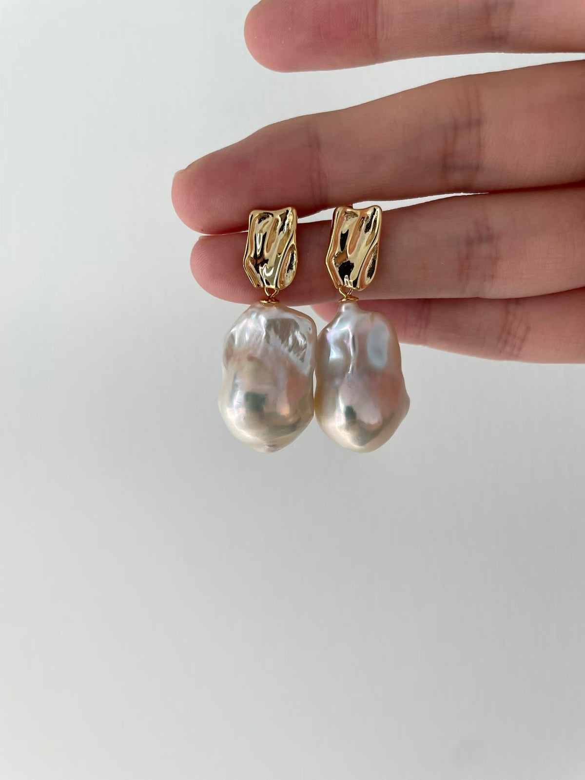 Baroque Oversized Hoop Earrings