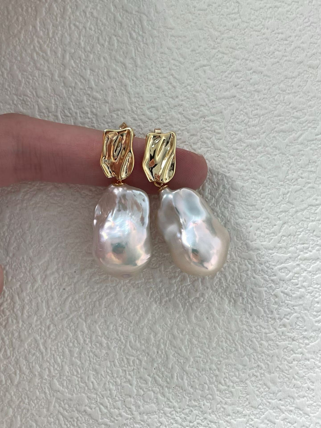 Baroque Oversized Hoop Earrings