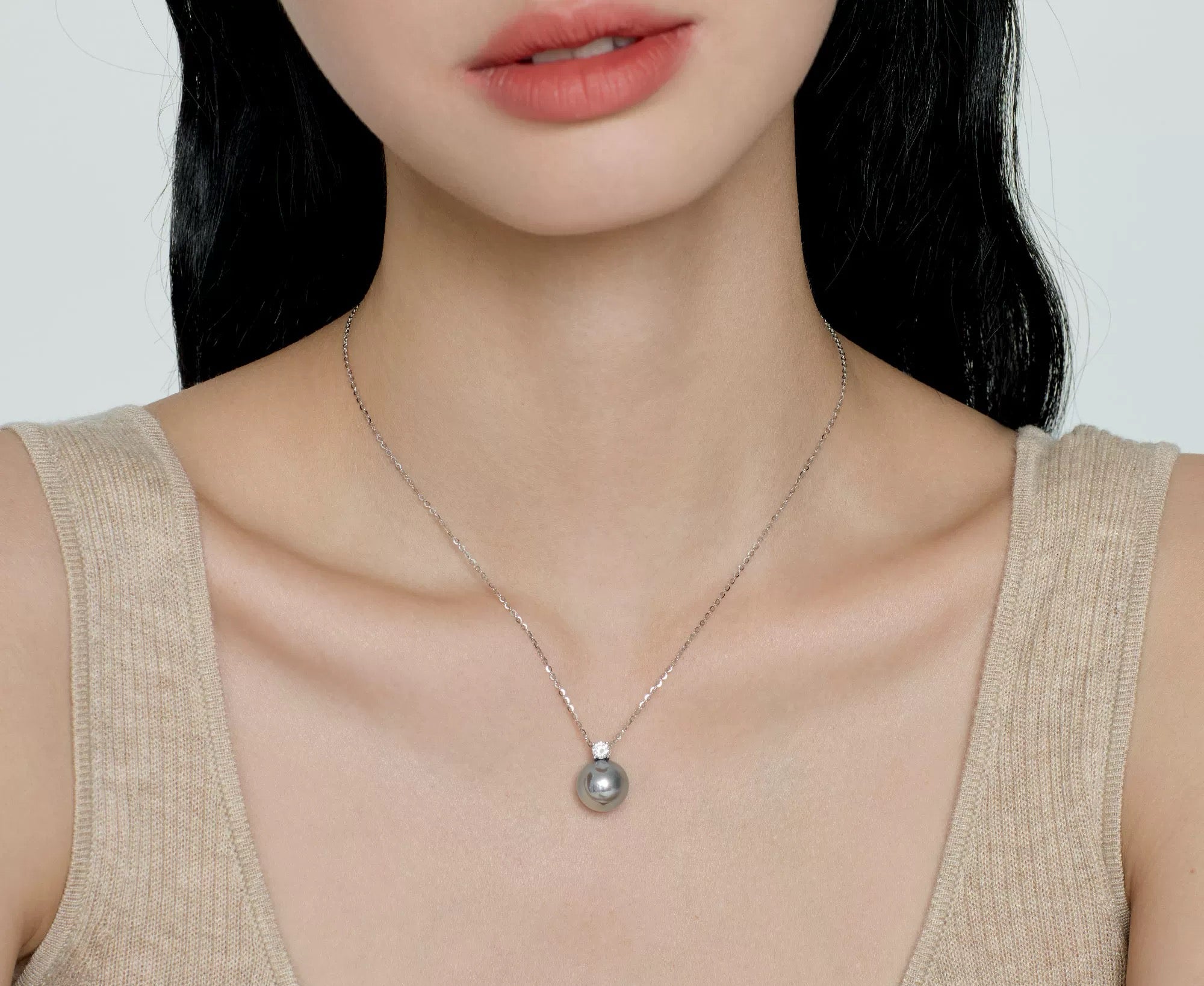 14mm Australian white pearl necklace