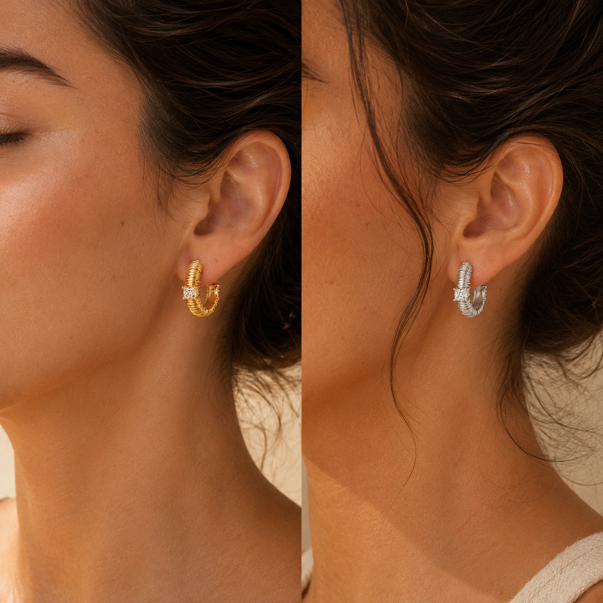 Dreamweave Textured Hoop Earrings