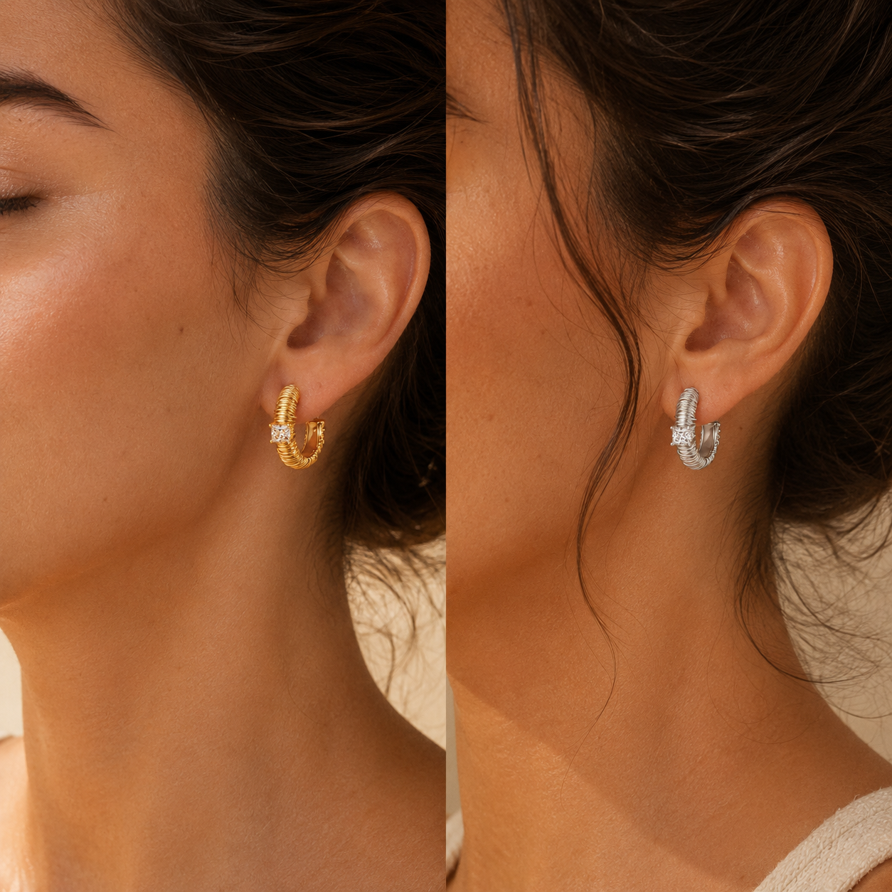 Dreamweave Textured Hoop Earrings
