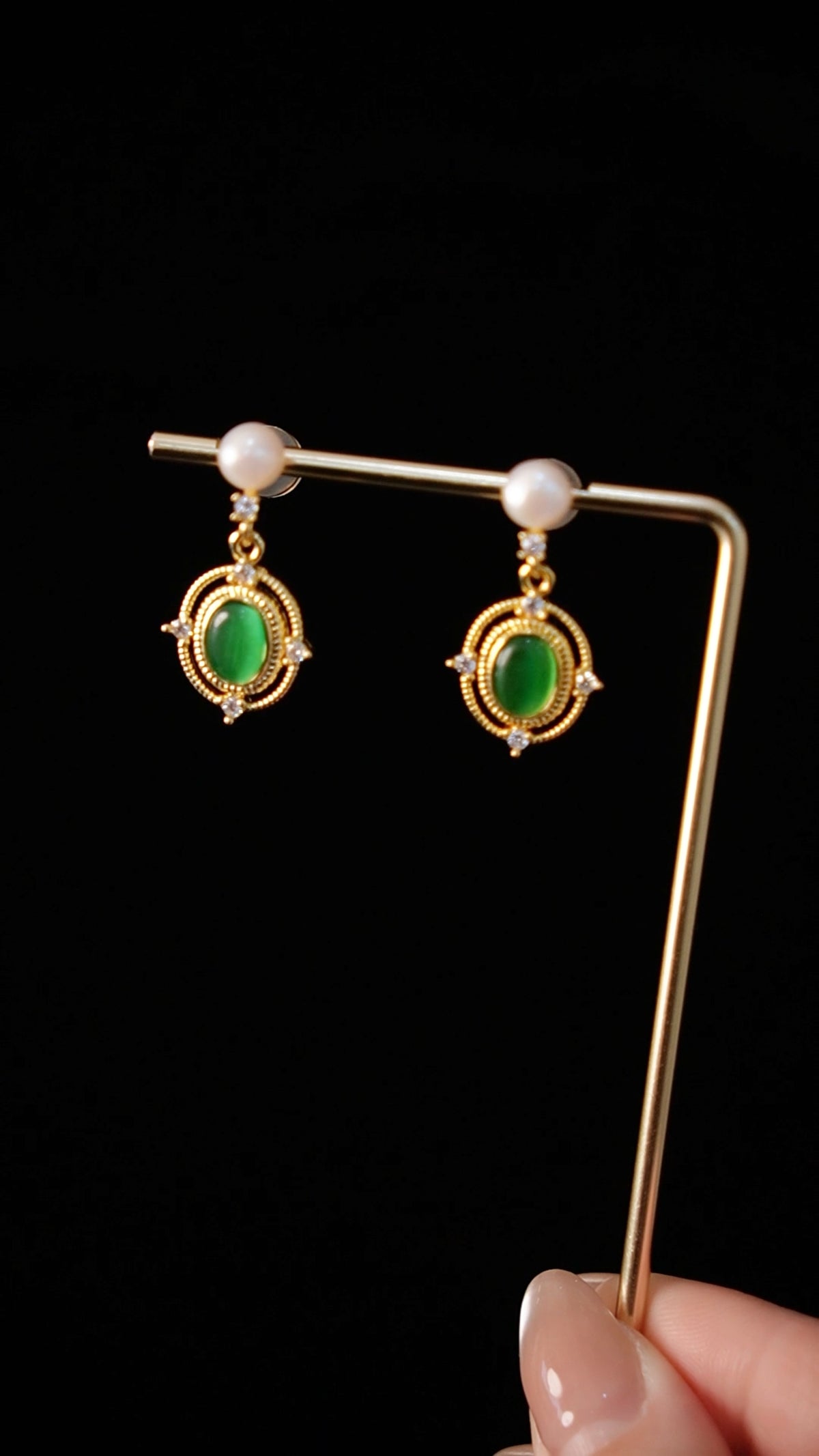 Emerald Astra Earrings