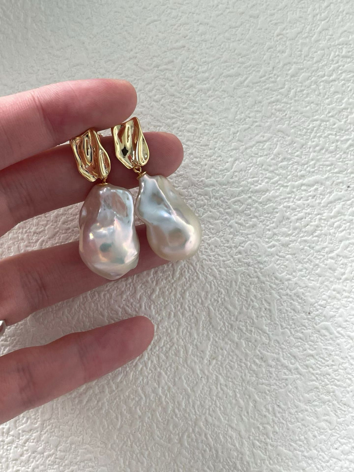 Baroque Oversized Hoop Earrings