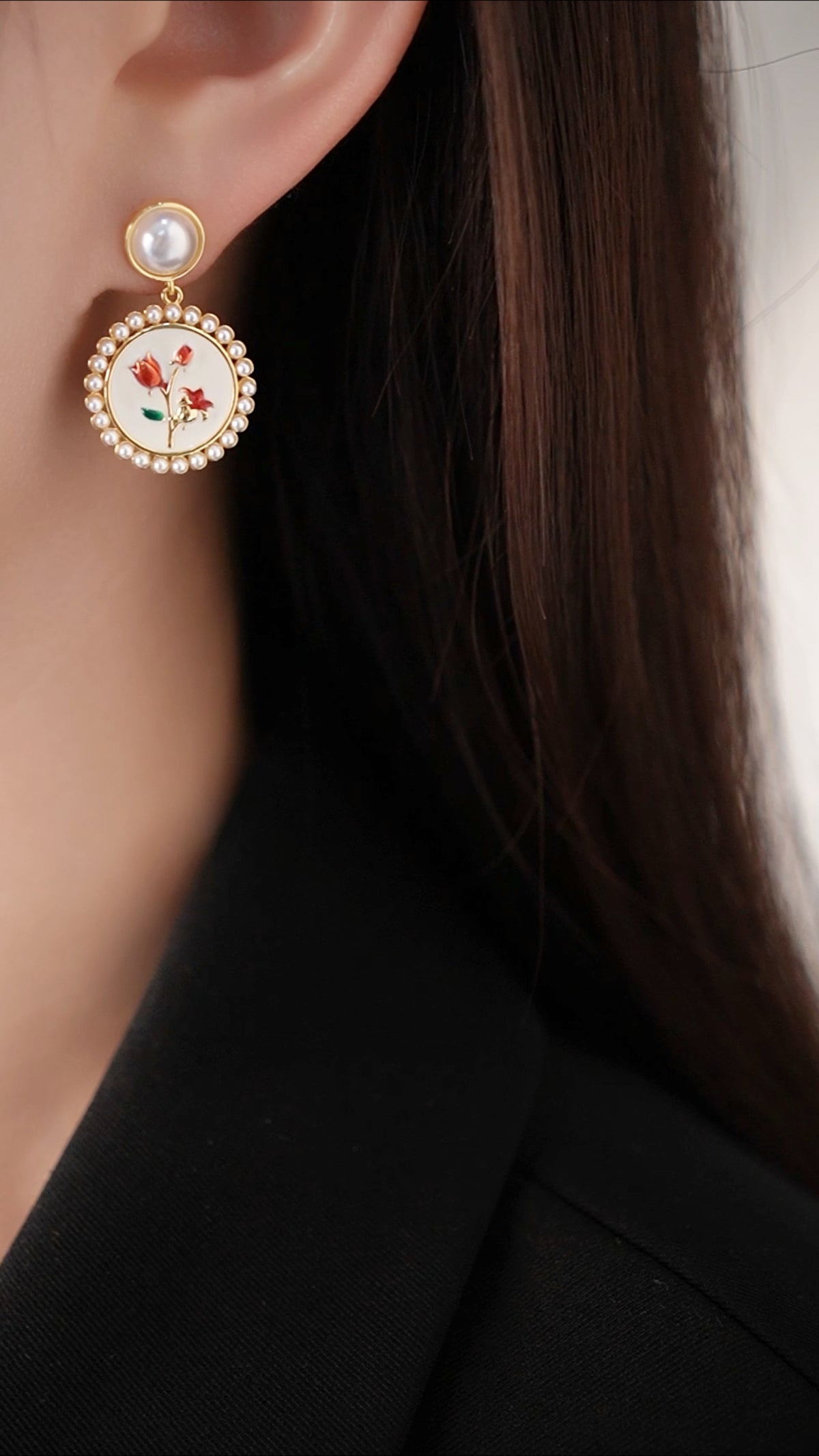 Rosalie Pearl Earrings