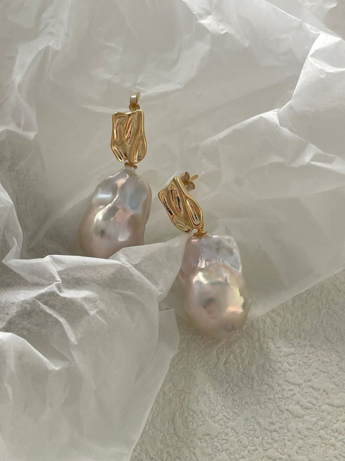 Baroque Oversized Hoop Earrings
