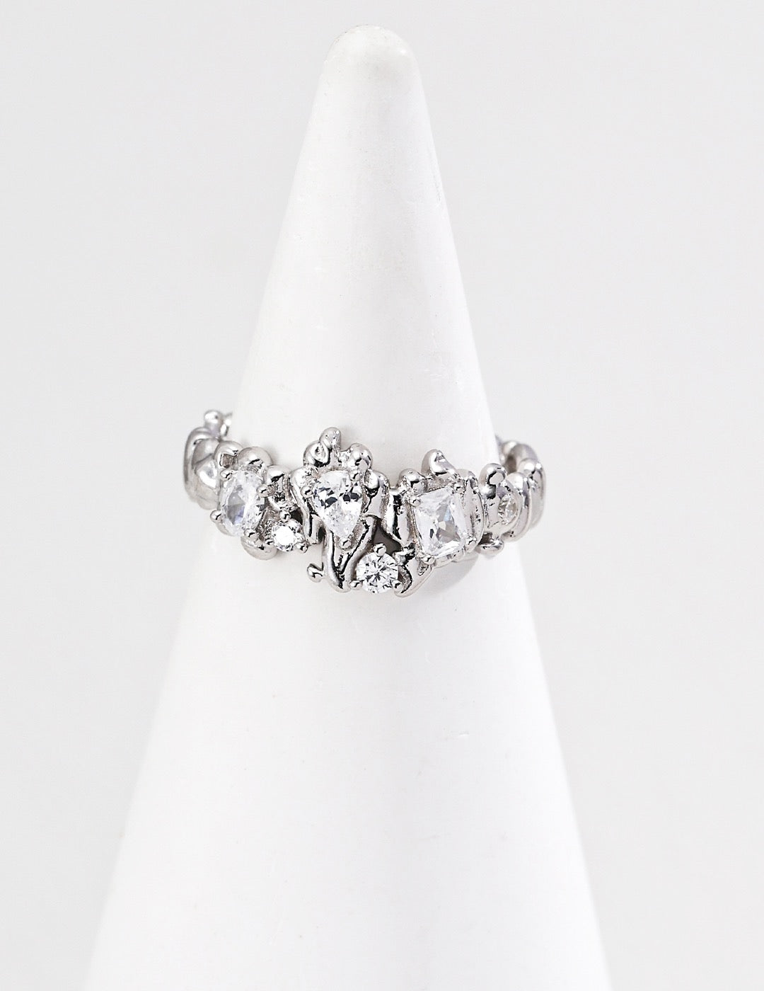925 sterling silver lava zircon ring