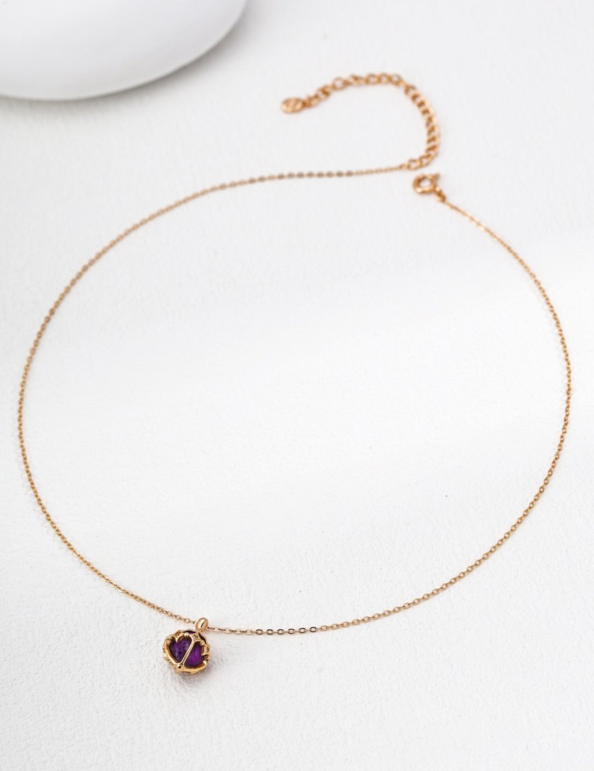 Amethyst star necklace for women