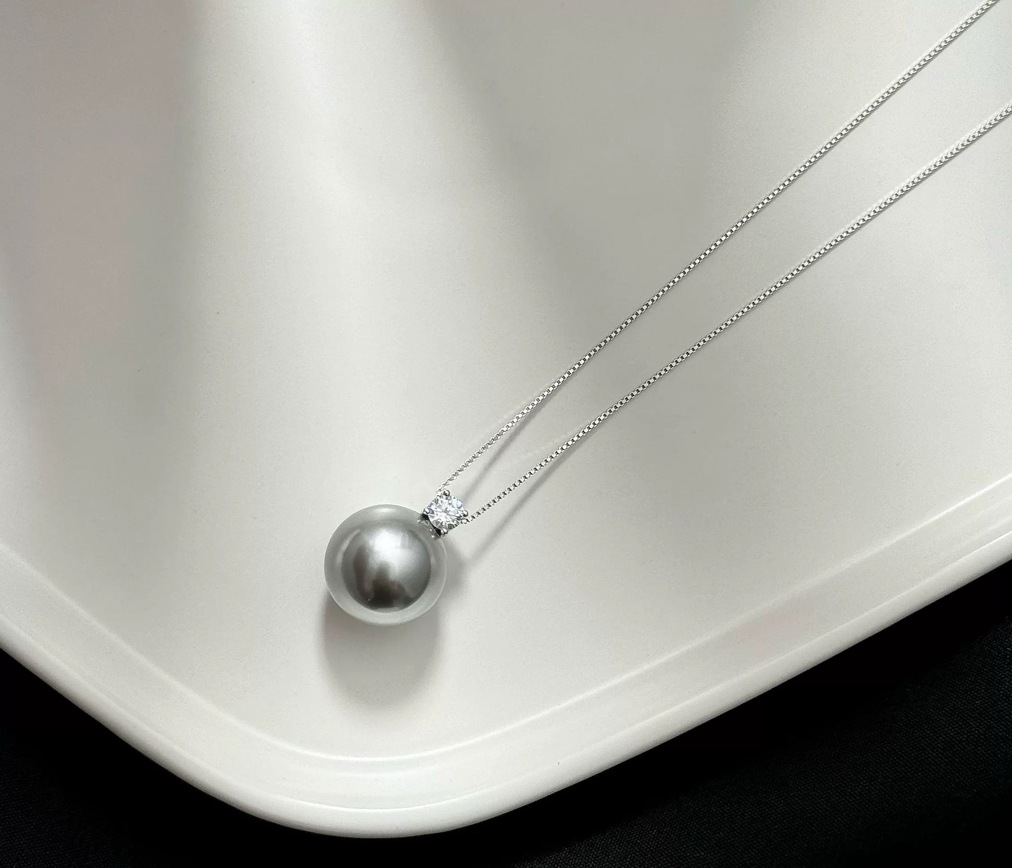 Australian white pearl sterling silver necklace