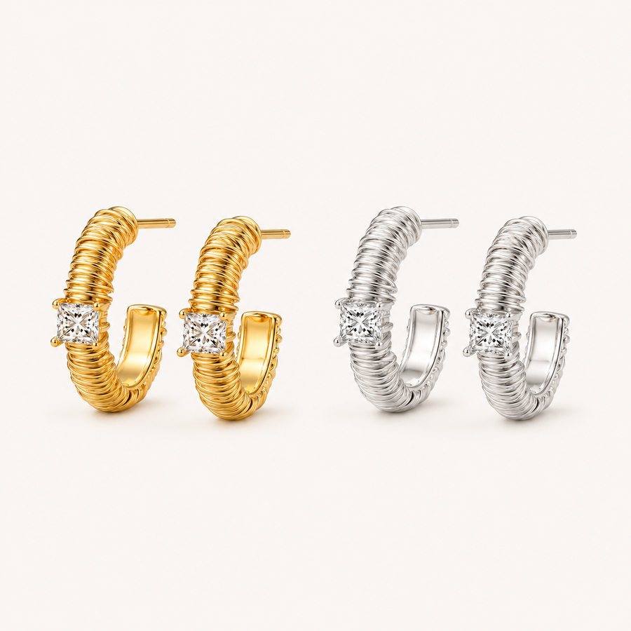 Dreamweave Textured Hoop Earrings
