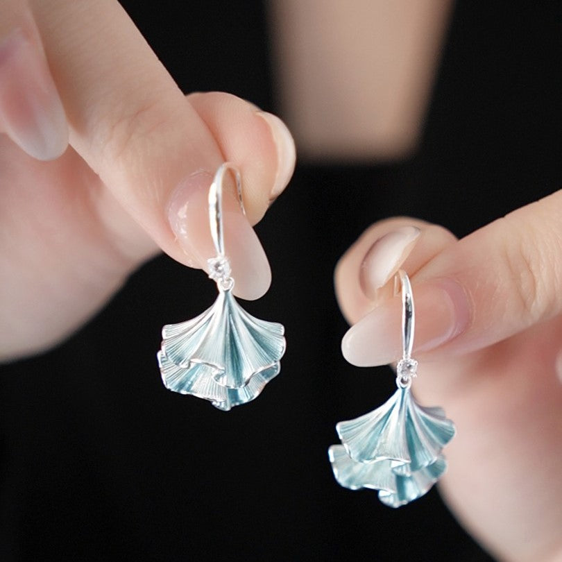 Coral-inspired sculpted drop earrings