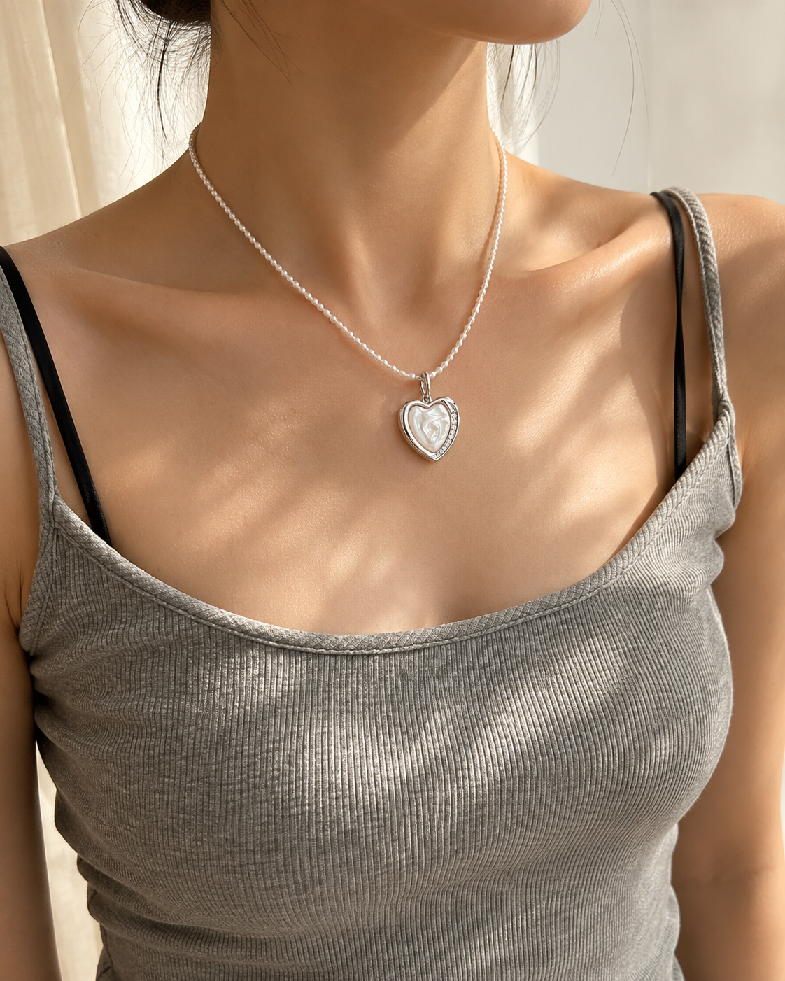 Moonlit Heart Necklace