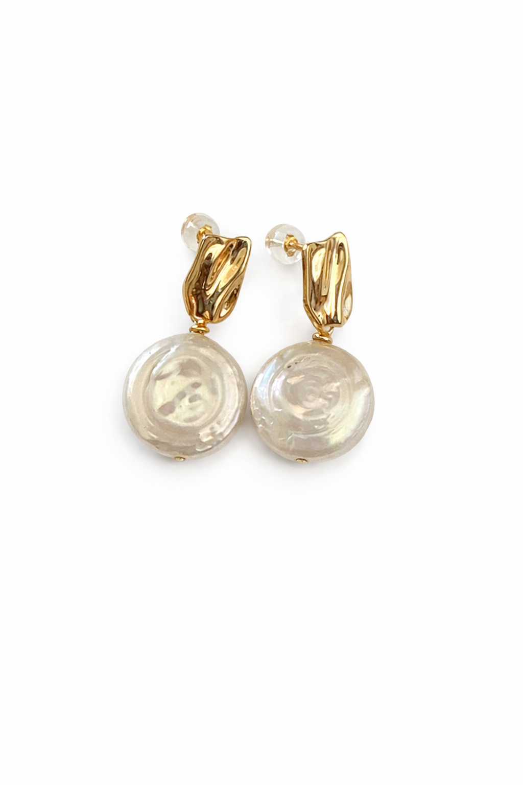 Fashion earrings in gold plated silver