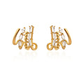 Gold plated zircon hoop earrings