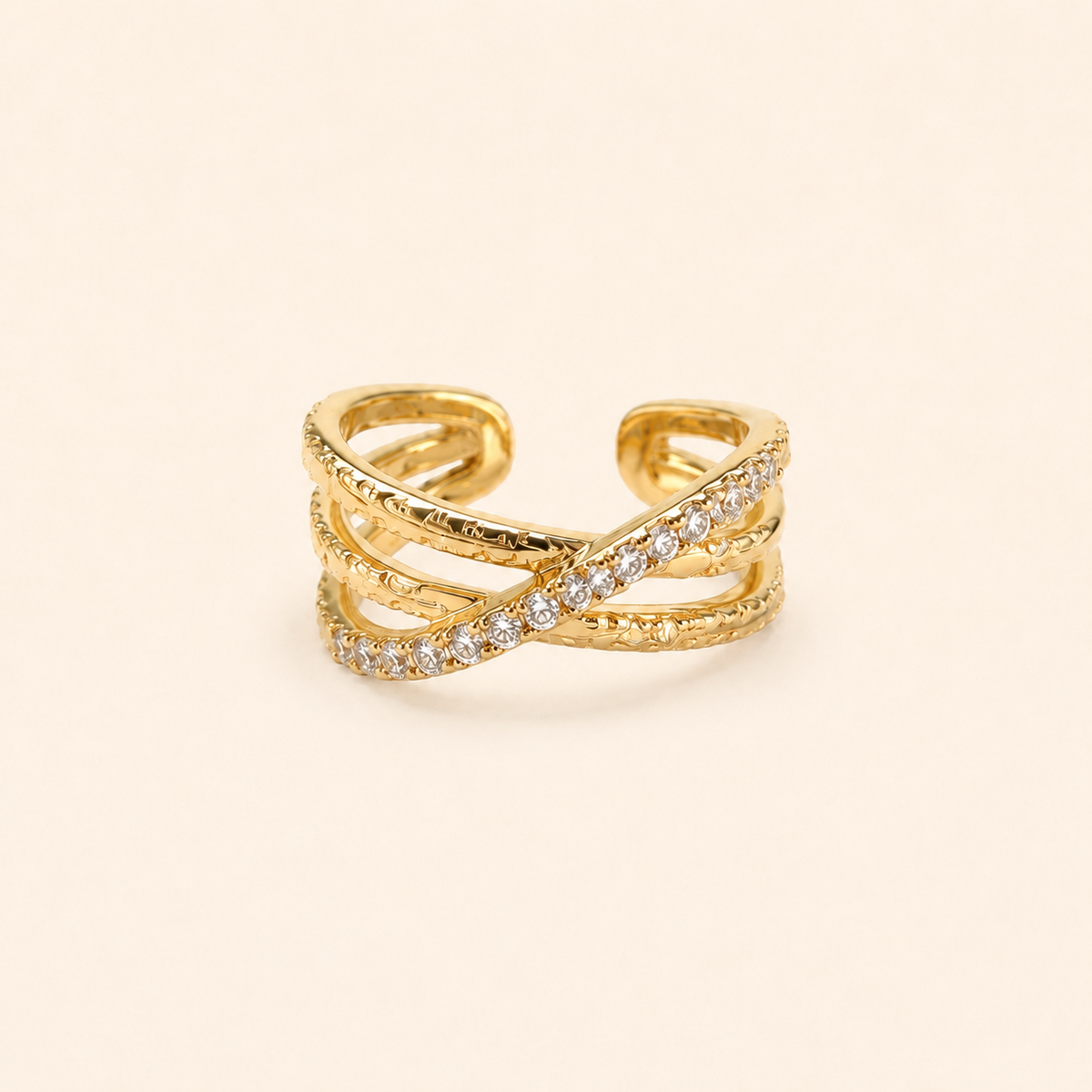 Sparkling Crisscross Ring