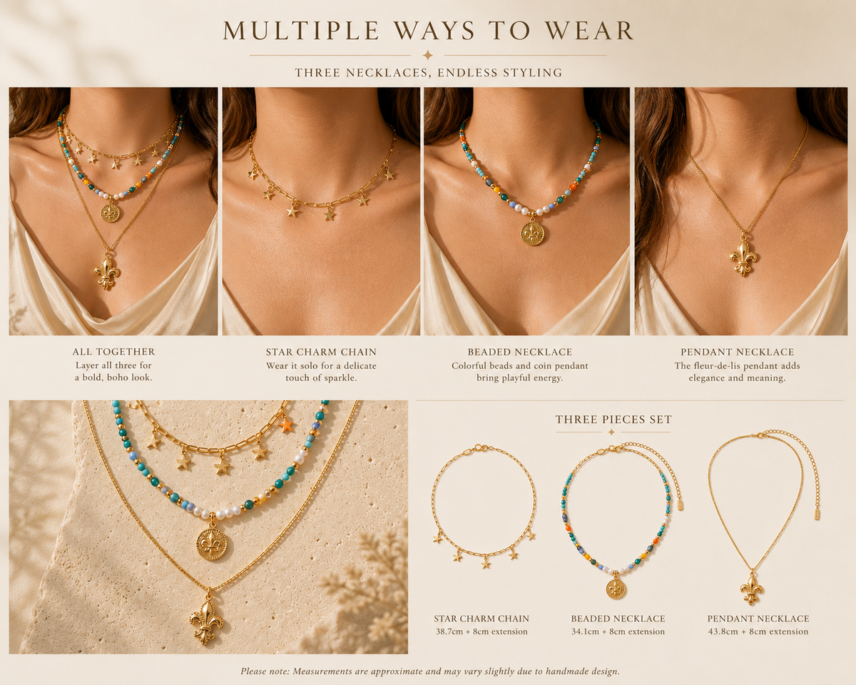 Santorini Three-Necklace Set