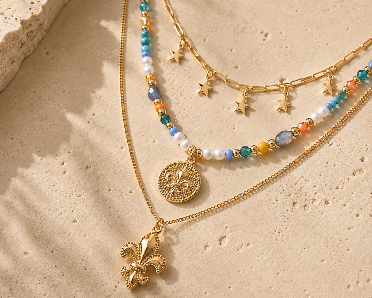 Santorini Three-Necklace Set