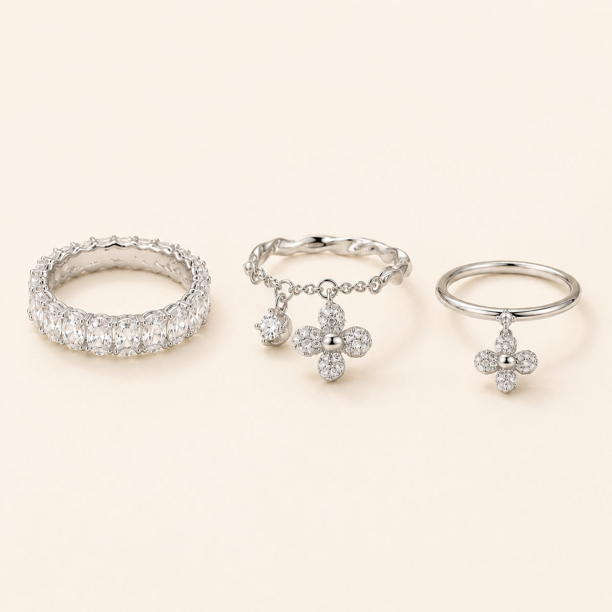 Wild Bloom Ring Stack