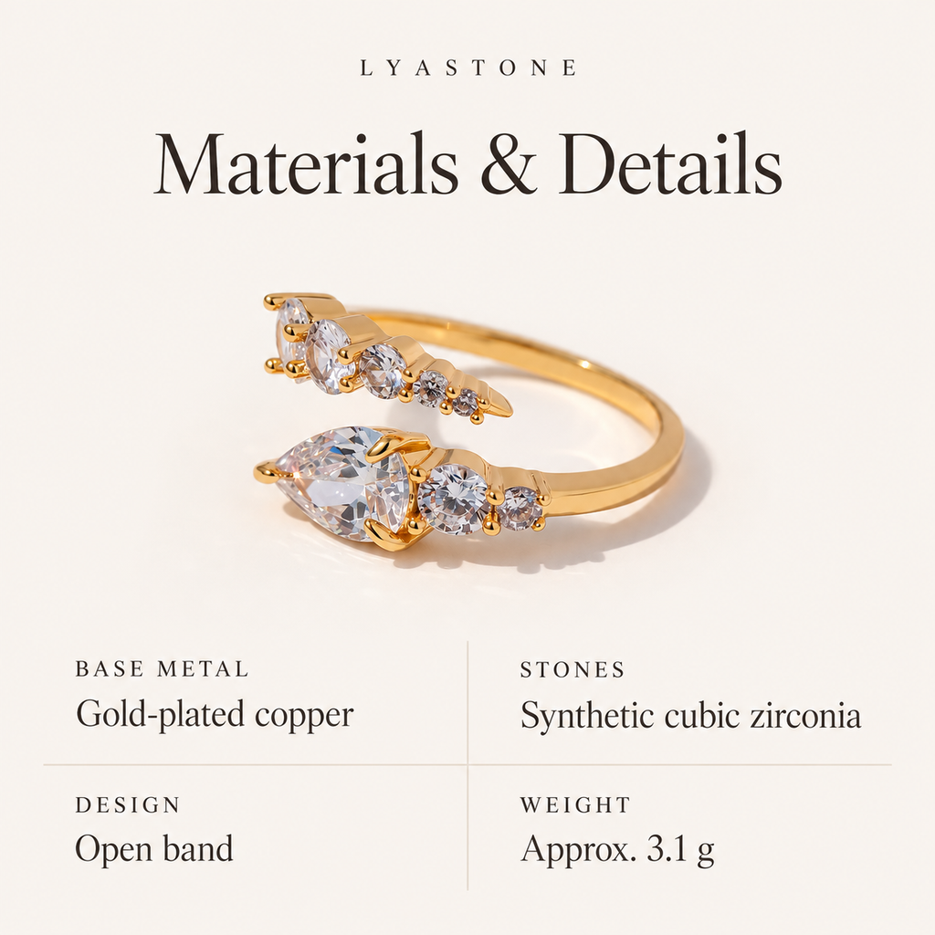 Seraphine Crystal Serpent Ring – image 4