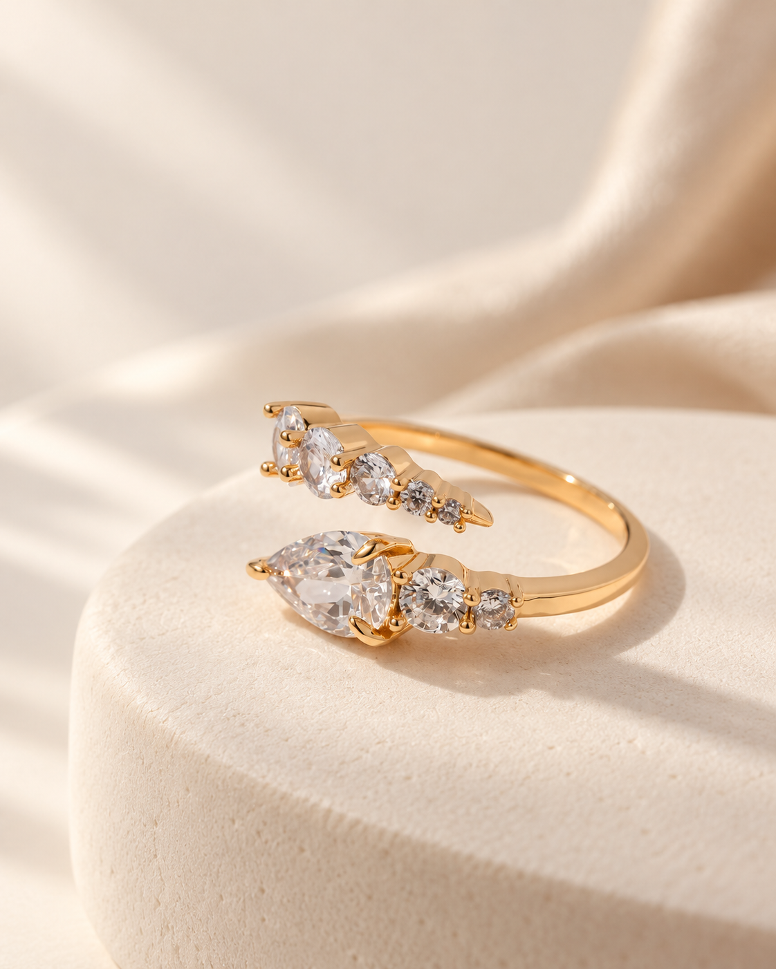 Seraphine Crystal Serpent Ring