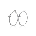 Cross Hoop Earrings