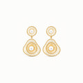 French Retro Hollow Pearl Earrings