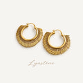 Sculpted Brass Statement Hoop Earrings