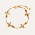 Vintage Relief Cross Bracelet