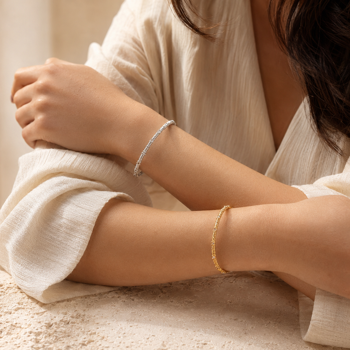 Dreamweave Textured Open Cuff