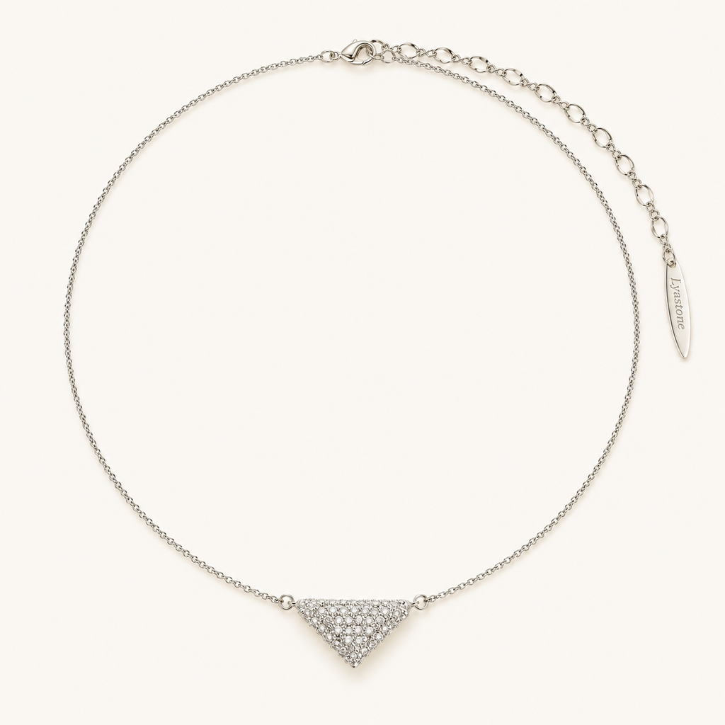 Pavé Triangular Zircon Necklace