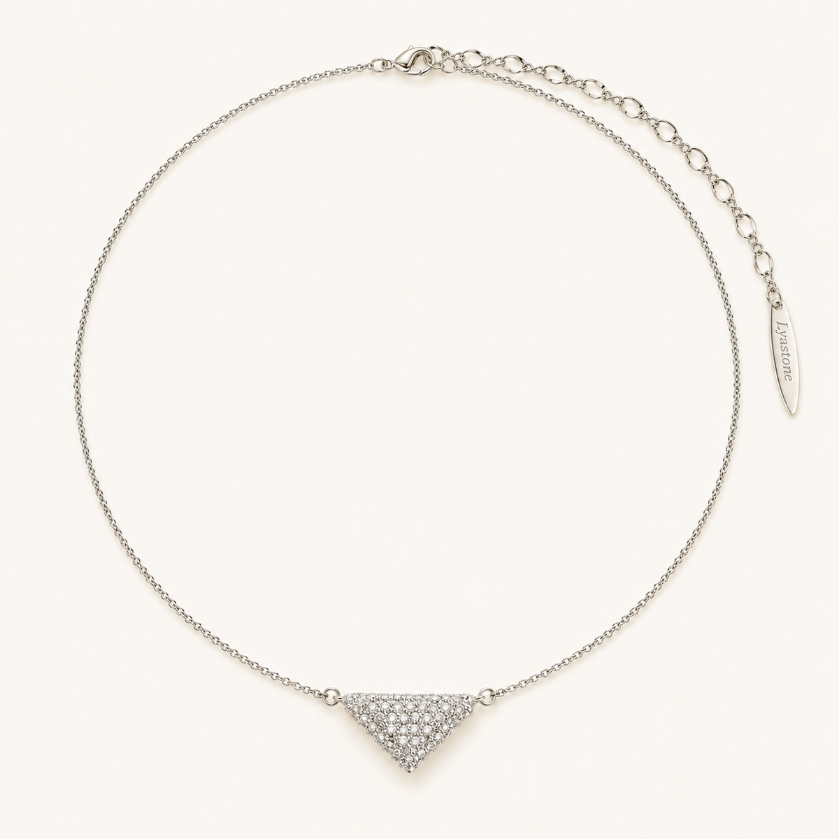 Pavé Triangular Zircon Necklace