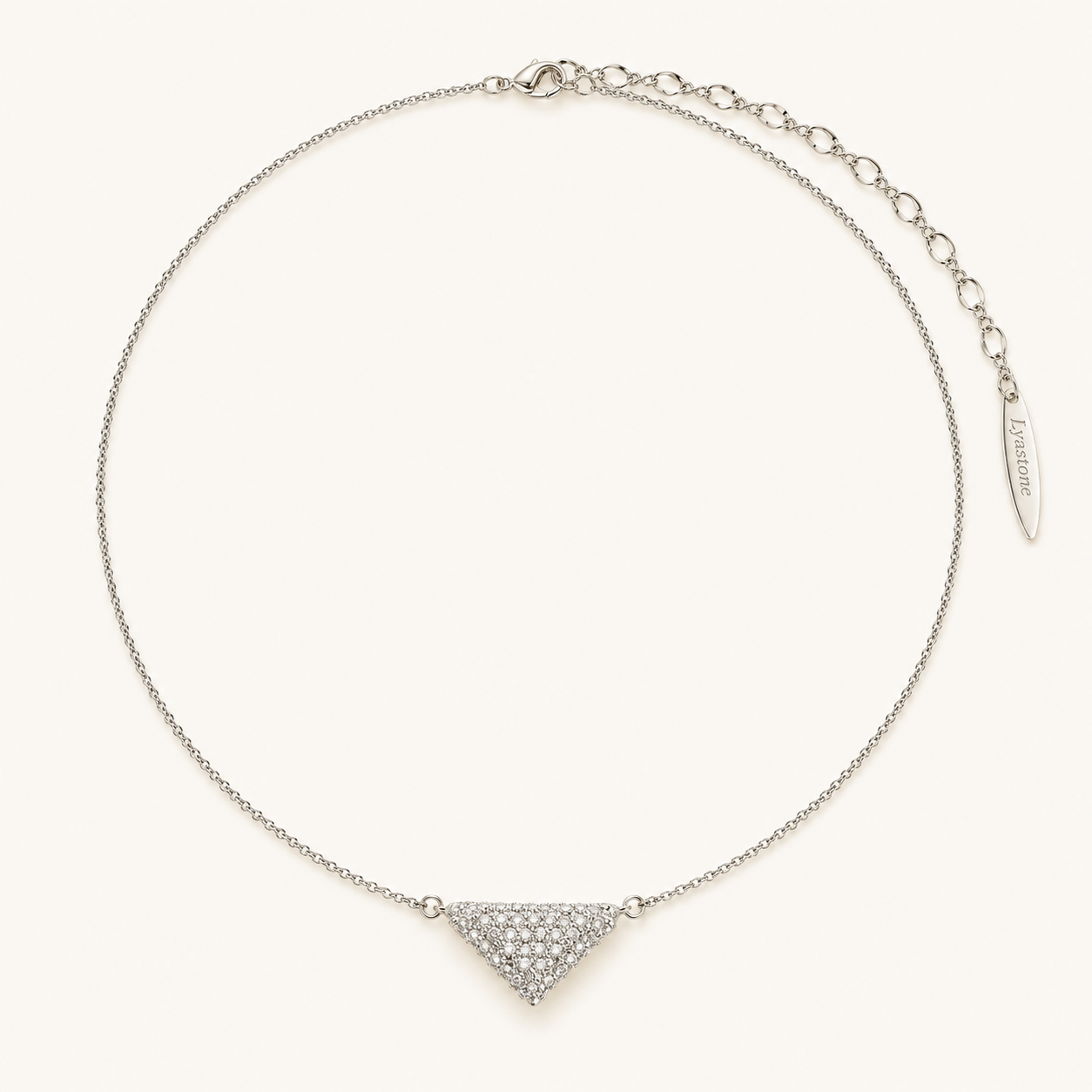 Pavé Triangular Zircon Necklace