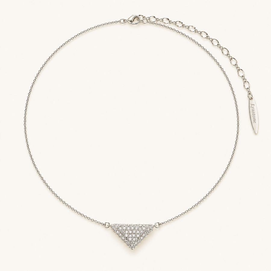 Pavé Triangular Zircon Necklace