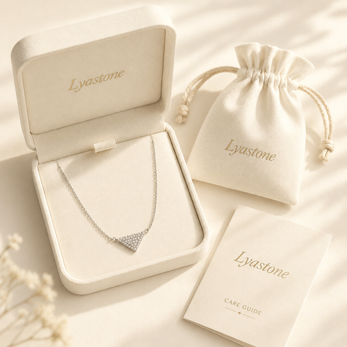 Pavé Triangular Zircon Necklace
