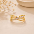 Sparking Crisscross Ring