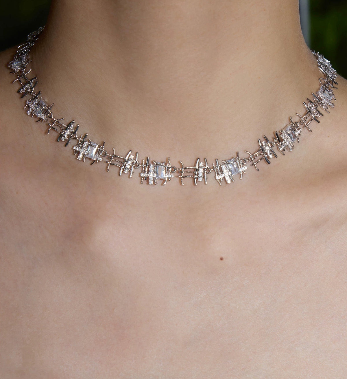 Elysian Weave Zircon Necklace