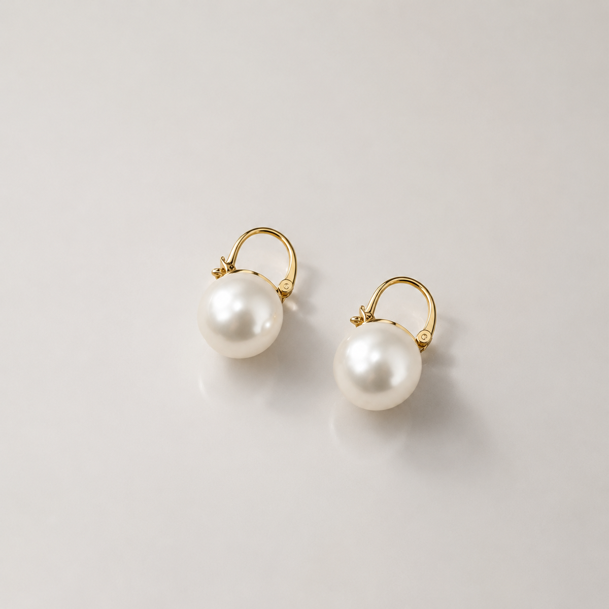Ivory Muse Pearl Hoop Earrings