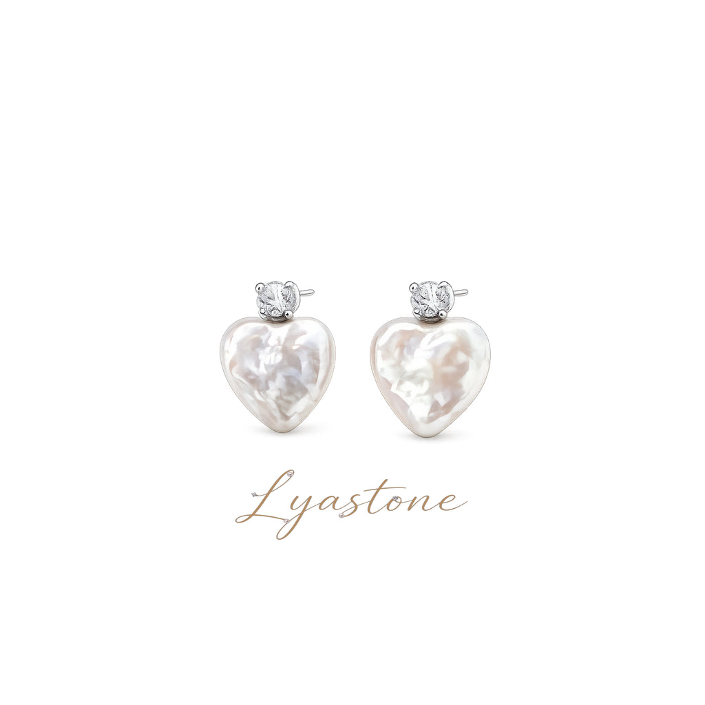 Eternal Heart Pearl Earrings