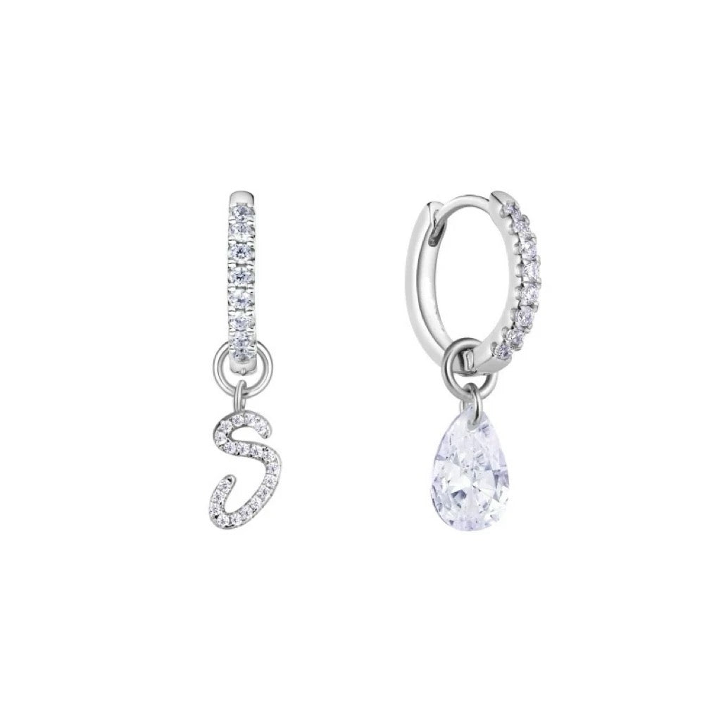 Letter S stud earrings