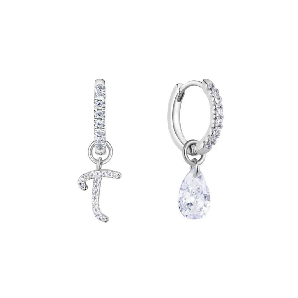 Letter T stud earrings