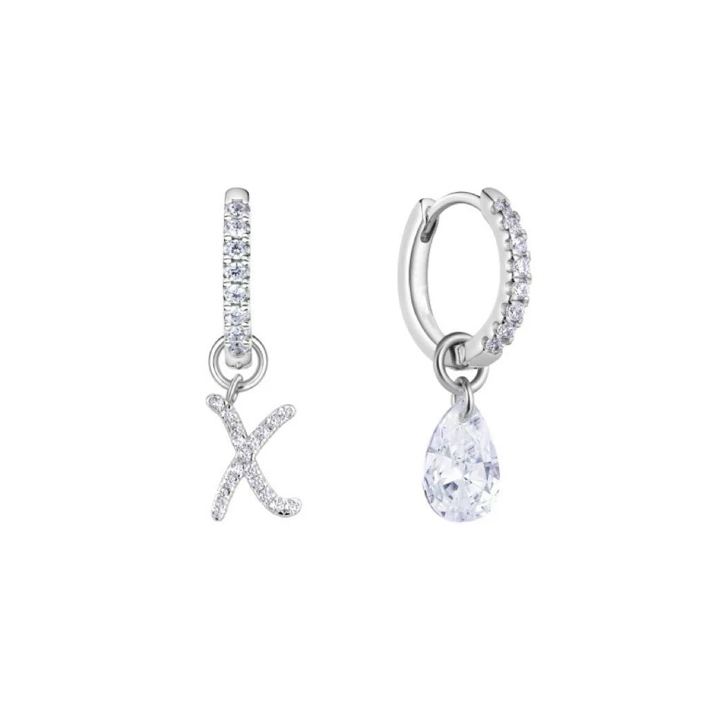 Letter X stud earrings