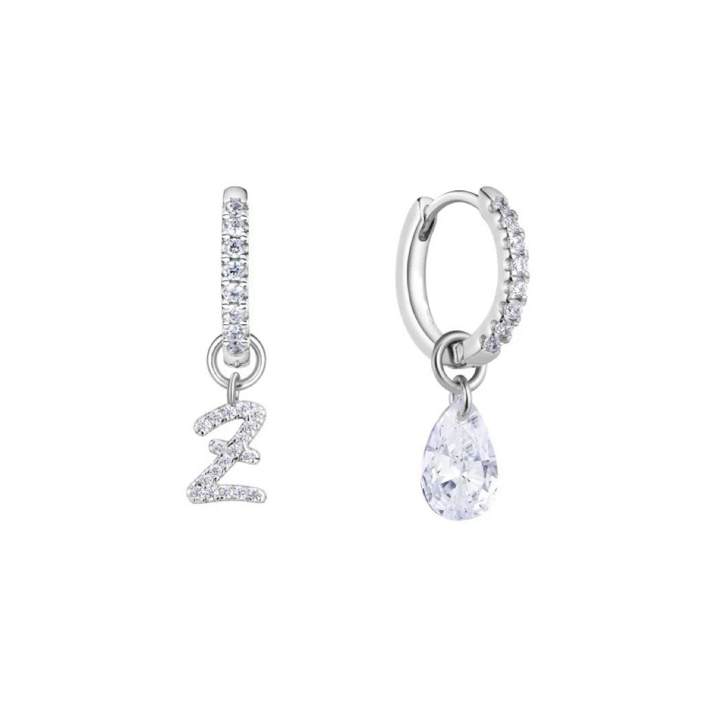 Letter Z stud earrings