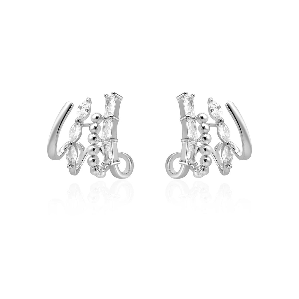Mini hoop earrings with zircon