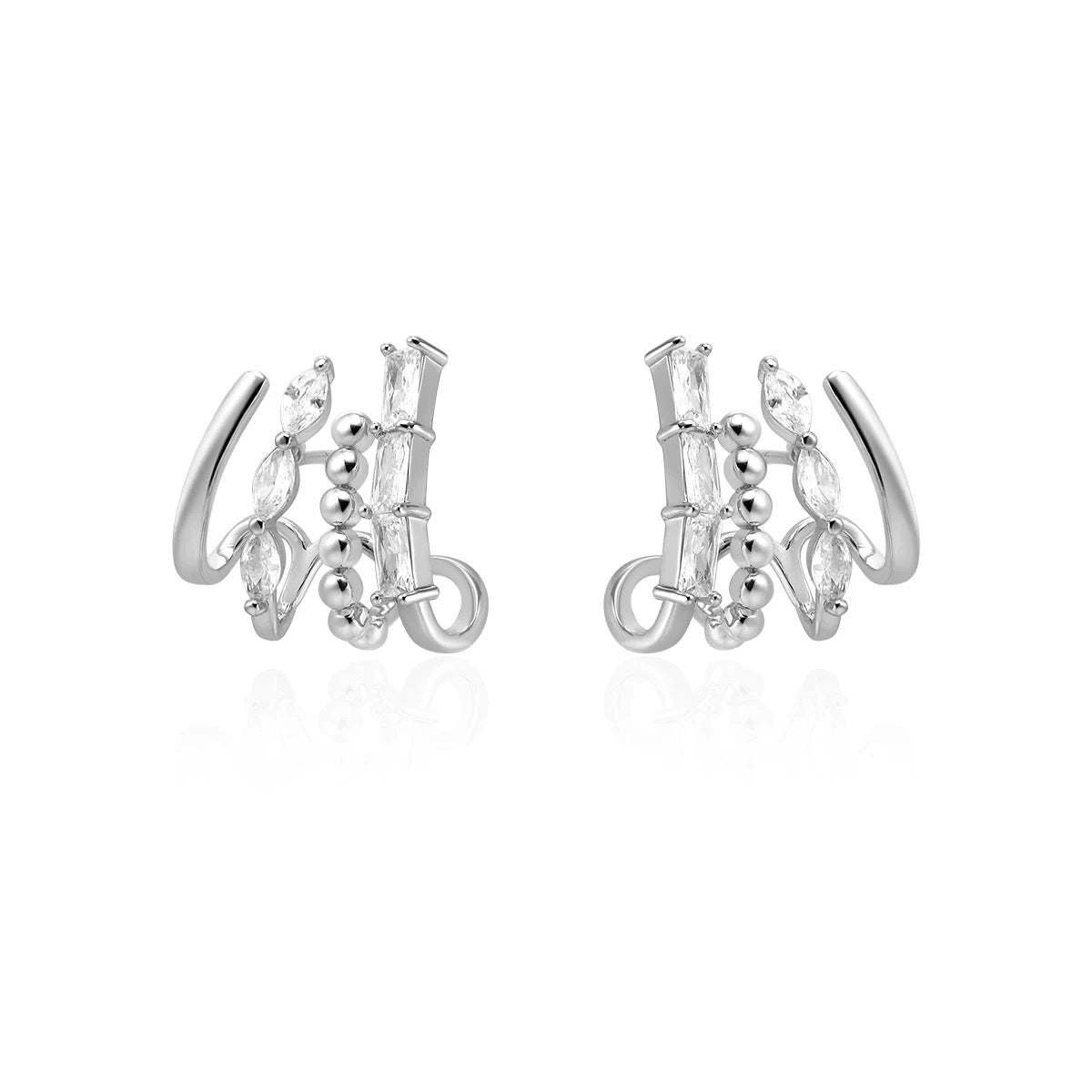 Mini hoop earrings with zircon
