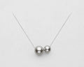 Pearl gourd pendant necklace in sterling silver