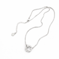 S925 sterling silver Ice Cracker double hoop necklace