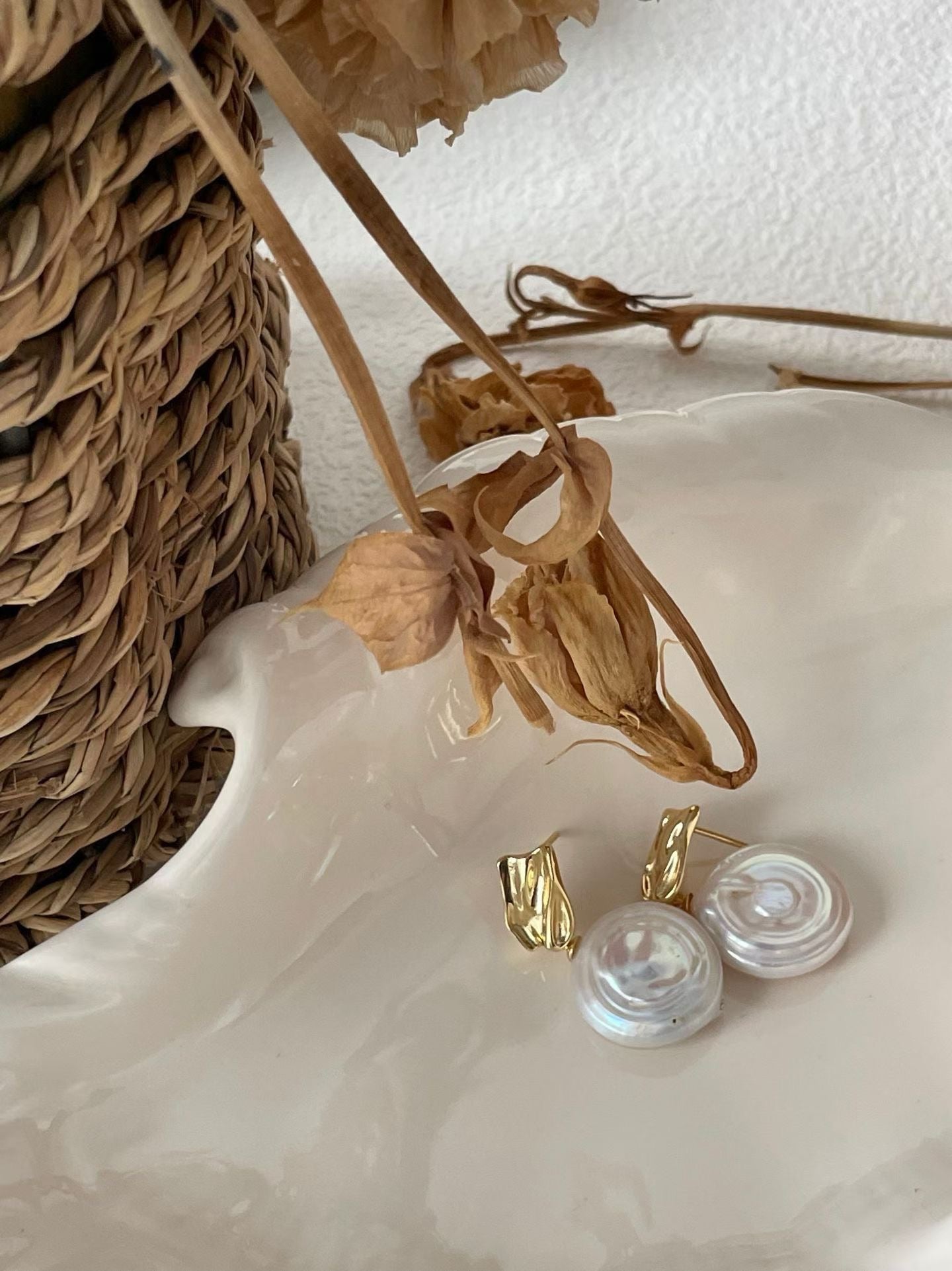 Roman Holiday gold plated earrings