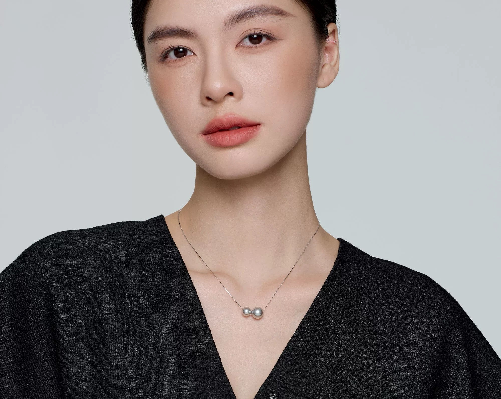 S925 sterling silver pearl pendant necklace