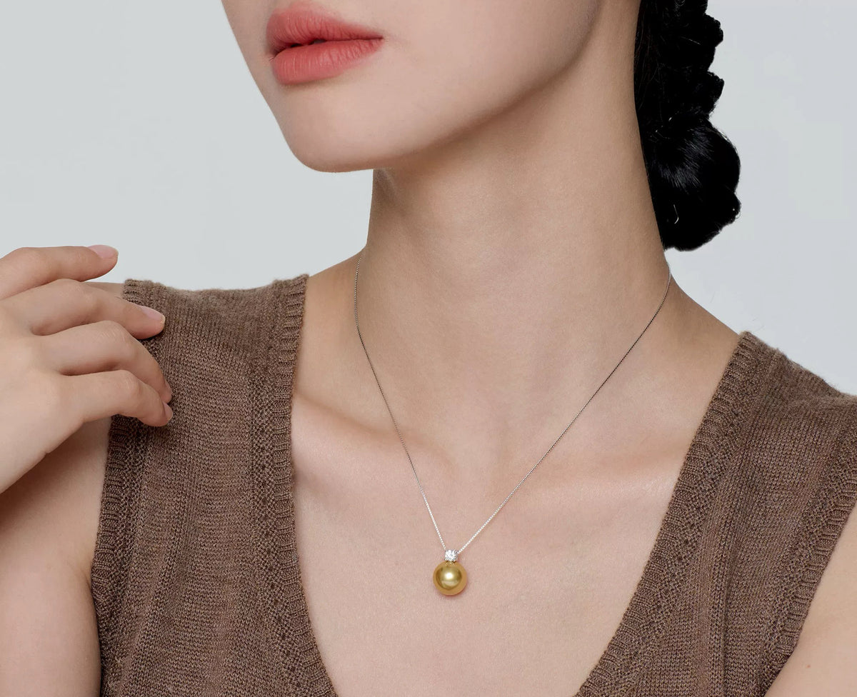S925 sterling silver white pearl necklace